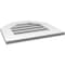 Ekena Millwork Octagonal Top Surface Mount PVC Gable Vent: Functional, w/ 3-1/2"W x 1"P Standard Frame, 20"W x 18"H GVPOT20X1801SF - alternate 5
